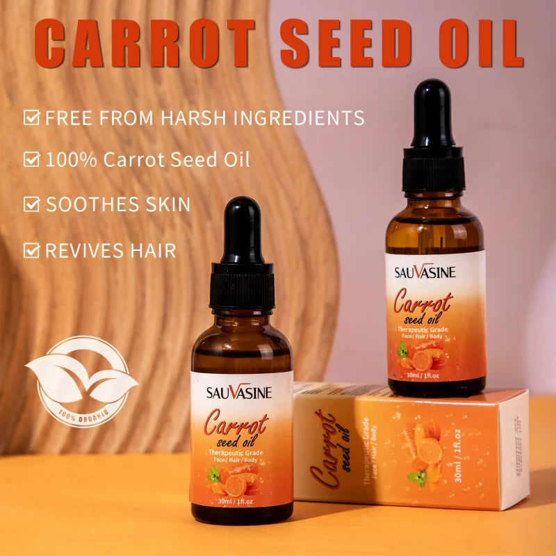 The Secret to Silky Hair & Glowing Skin: Discover Carrot Seed Oil's Power 30 ml.